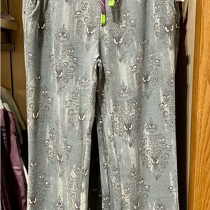 Disney Parks 2022 Gray Haunted Mansion Wallpaper Print Lounge Pants